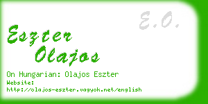 eszter olajos business card